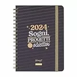 Mr.Wonderful - Agenda Office 2024 Settimanale - Sogni, progetti e obiettivi 22,1 x 2,1 x 15,6
