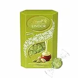 Lindt Lindor Praline di Cioccolato al Latte con Ripieno Pistacchio, 16 Cioccolatini al Pistacchio, Confezione da 200g