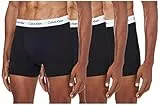 Calvin Klein 3p Trunk, Bóxer Uomo, Nero, S (Pacco da 3)