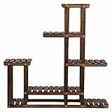 Yaheetech Scaffale Piante Porta Fiori Fioriera Verticale in Legno Espositore a 7 Ripiani da Interno e Esterno Supporto Giardino Balcone 97 x 25 x 96 cm