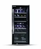 Datron Cantinetta Vino, 24 bottiglie, con maniglione, Doppia Temperatura- Vetrina Refrigerata Professionale a Libera Installazione