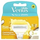 Gillette Venus Comfortglide LAMETTE RICAMBIO per RASOIO DONNA Cocco Plus Olaz, Lamette (da 5 Lame), per una Rasatura Liscia e Profonda, Skin Cushion con Idratante Olaz