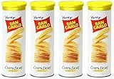 4X San Carlo Chips Dore' Vivace Patatine Cialda Dorata, Ondulata e Croccante al Gusto di Paprika Maxi Tubo 100g [4 Confezioni]