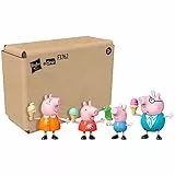 Peppa Pig, Gelato e divertimento per la famiglia di Peppa, confezione da 4 action figure giocattolo, 4 action figure della famiglia gelati