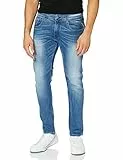 REPLAY Jeans Uomo Anbass Slim Fit Super Elasticizzati, Blu (Medium Blue 009), W32 x L32