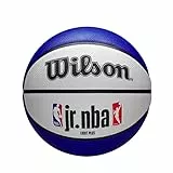 Wilson Pallone da Basket, Jr. NBA DRV Light, Utilizzo Indoor e Outdoor, Taglia: 5, Blu/Rosso/Bianco