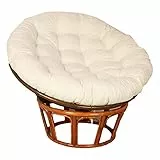 XINYUWZ Papasan - Cuscino Rotondo per Sedia da Giardino,Papasan,Cuscino da Appendere per Sedia A Cestino,per Esterni,Papasan, Cuscino per Sedia A Dondolo,Imperme(Size:100x100cm,Color:Bianco)