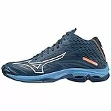 Mizuno Wave Lightning Z7 Mid, Scarpe da Pallamano Unisex-Adulto, Bluejasper Bianco Scuro, 44.5 EU