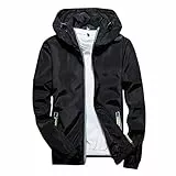FRAUIT Giacca A Vento Uomo Trekking Traspirante Giacche Impermeabile Ragazzo Leggera Taglie Forti Plus Size Oversize Hooded Sweat Sportiva Felpa Uomini con Cappuccio E Zip Cardigan Giubbotto Cappotto