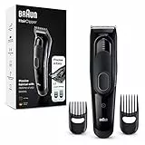 Braun Tagliacapelli Uomo, 17 Impostazioni di Lunghezza, Accessori Inclusi, Sistema di Memora SafetyLock, Lame Lunga Durata, Taglio Sempre Perfetto, Idea Regalo, HC5050 Nero