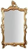 Biscottini Specchio da parete barocco 118x66x7 cm | Originale specchio vintage da parete con cornice lavorata Made in Italy