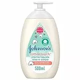 JOHNSON’S Baby, Crema Liquida Viso e Corpo, Cottontouch, per Bambini e Neonati, Senza Coloranti Solfati e Ftalati, con Vero Cotone, 500ml