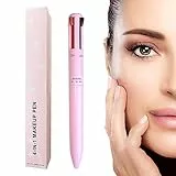 Matita per sopracciglia 4 in 1 impermeabile – 4 in 1 pennarello per sopracciglia | facile da colorare, rotante a 4 colori, penna impermeabile per vernice resistente al sudore, durevole Amesor