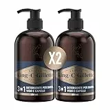 King C. Gillette KIT BARBA UOMO, Detergente Viso Uomo e Detergente Barba per La Cura della Barba, 2 Confezioni da 350 ml, Freschezza e Pulizia, Idea Regalo Uomo