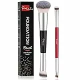 Pennello Fondotinta Start Maker 2 pezzi Doppio Terminale 2-in-1 Kabuki Pennelli Make Up per Fondotinta Liquido, Cipria, Blush, Correttore, Ombretto, Contouring Viso Pennello Trucco
