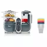 Babymoov Nutribaby+, Cuocipappa Multifunzione 6 in 1 Grigio + Babybols Set Da Sei Vasetti 250 Ml, Cuocivapore, Frullatore, Grande Capacità per i Bambini, Fino a 10 Pasti Preparati Contemporaneamente