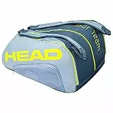Head Tour Team Monstercombi, Borsa da Paddle Tennis Unisex-Adult, Grigio/Giallo, Largo-7 Palas de Padel