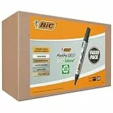 BIC Intensity, Marking 2300, Pennarelli Indelebili Neri ECOlutions, con il 51% di Materiali Riciclati, Punta Tonda Resistente, Cancelleria Casa e Ufficio, 36 Unità 'esclusiva amazon'
