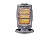 BEPER P203PAN010 Stufa Alogena Oscillante, 1200W, Basso Consumo Energetico, Silenziosa, Protezione termica, Grigia