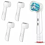 4 pz Custodia per testine compatibili con ricambi per spazzolino da denti elettrico Oral B - Custodia protettiva polvere compatibile testine Oral B - Copri testa compatibile ricambio Oral B