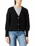 VERO MODA Vmlea LS V-Neck Cuff Cardigan Noos Maglione, Nero, XS Donna