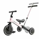 XJD 4 in 1 Triciclo per Bambini Con Putter Staccabile Bicicletta Equilibrio Adatto per età 1-3Anni (Rosa)