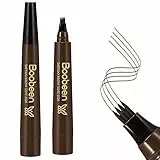 Boobeen Matita per sopracciglia liquida waterproof - Matita per sopracciglia Microblading con applicatore a punta a forchetta - Crea sopracciglia dall'aspetto naturale senza sforzo