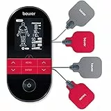 Beurer EM 59 Elettrostimolatore Tens/Ems con Funzione Calore, 2 canali Indipendenti, 64 Applicazioni prePprogrammate e 6 Programmi Individuali, inclusi 4 Elettrodi gel Autoadesivi (45x45 mm)
