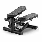 Mini Fitness Hydraulic Stepper Stepper for Men And Women Cardio Fitness Monitors And Resistance Bands Exercise Equipment Stepper Tones Buttocks Legs Thighs Waist And More (B) (A)