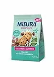 Misura Dolcesenza a Basso Indice Glicemico Frollini con Gocce di Cioccolato | Biscotti con Gocce di Cioccolato | Confezione da 200 grammi