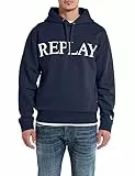 REPLAY M6711, Felpa con cappuccio Uomo, Blu (Blue 085), L