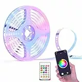 lomota Smart Striscia LED Intelligente 5M Controllo vocale, Striscia LED telecomando RGBWW, Illuminazione Striscia LED con Timer, Striscia DIY Funziona con Alexa, Google, per Casa, Festa, Natale
