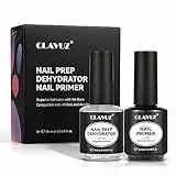 CLAVUZ Nail Prep Disidratante e Nail Primer Kit, senza acidi Pro Bonder per Legante Disidratato Naturale per Polvere Acrilica e Smalto per Unghie Nail Binder 15ml