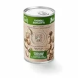 GUSTO SANO FAGIOLI BORLOTTI BIOLOGICI. Senza Sale Aggiunto - Legumi in scatola reidratati e lessati – NON OGM – Comoda scorta da 6 confezioni x 400 gr.