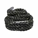 Amazon Basics - Battle Rope da 5 cm x 12 m, fune pesante da allenamento, Nero