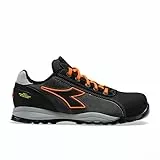 Utility Diadora Glove Net Low PRO S3 HRO Sra ESD, Scarpe da Ginnastica Unisex-Adulto, Multicolore (Asphalt/Orange Fluo), 41 EU