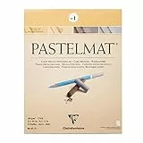 Clairefontaine 96017C Blocco collato Pastelmat n°1 - 12 Fogli di carta Speciale per Pastelli secchi - 24x30 cm 360g - 4 Colori Assortiti - Divisori in carta Cristal