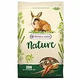 Versele Laga Nature Cuni | 2,3kg | Mangime completo per conigli e conigli nani | Con bocconcini croccanti ricchi di fibre per sostenere la salute dei denti