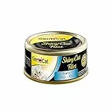 GimCat ShinyCat Filetto di tonno, Mangime per gatti con filetto succulento senza aggiunta di zuccheri per gatti adulti, 24 scatolette, 24 x 70 g