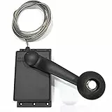 Megashopitalia Arganello per Ombrellone 3x3 3x4 MT Legno Decentrato con Cavo in Acciaio Fissaggio con Viti con Manovella