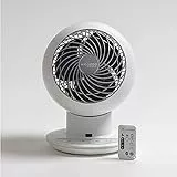 WOOZOO - 531422, Iris Ohyama PCF-SC15T, Ventilatore da tavolo, colore bianco/grigio