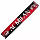 AC Milan Sciarpa A.C. Milan Ufficiale Jaquard Acrilico 2244JAQMIQUAD
