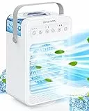 Condizionatore Portatile, ZASTION Mini Condizionatore Portatile 4-in-1,Climatizzatore Portatile,4 velocità,Oscillazione a 90 °, 2 modalità di spruzzo,timer 2/4/6H,Camera da letto, l'ufficio……