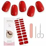 Kalolary Semi Indurite Strisce di Decalcomanie, Strisce per Smalto Gel per Unghie Adesivi per Smalto per Unghie Full Wraps con Lima e Stick Forbici (Richiede Lampada UV/LED)-1