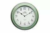 LIVING NOSTALGIA Kitchen Craft Orologio analogico da Parete, 25,5 cm, plastica, English Sage, 7.5 x 25.5 x 25.5 cm
