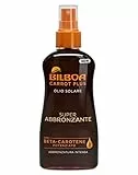 Bilboa Carrot Plus, Olio Solare Spray Super Abbronzante con Betacarotene e Olio di Avocado per una Abbronzatura Intensa e Duratura, Resistente all'Acqua, Dermatologicamente Testato, 200 ml