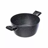 Moneta Etnea Casseruola 2 Manici 24 cm, effetto pietra, Made in Italy