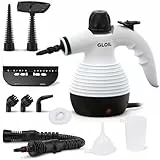 GLOIL pulitore a vapore, vaporella pulitore vapore casa,Multiuso con 10 Accessori per Moquette, Tende, Divani, Cucina, Cimici, Bagni e Altro-pulitore a vapore portatile