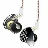 Yinyoo KBEAR Robin Cuffie In-Ear Cablate, Monitor in-Ear ad Alta Definizione 1DD 4BA, IEM Leggero con Custodia per Cuffie, Cavo staccabile da 0,78 mm 2 pin (nero, senza microfono)