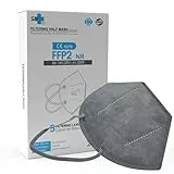 SV life 25 pz. Mascherina FFP2 Certificata CE | 5 strati, Alta Protezione | Confezione singola, non Riutilizzabile, taglia Adulto, senza Valvola, colore Grigio